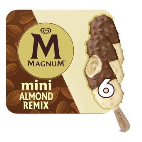 Glace Mini Bâtonnet Amande Remix MAGNUM la boite de 4 bâtonnets