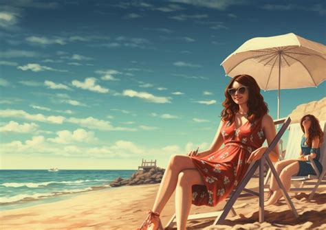 Premium Photo Girls Are Wearing A Bikini And Enjoying The Beach