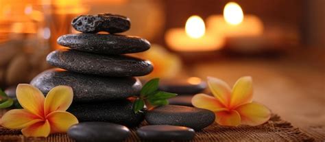 premium photo hot stone massage  relaxation  physical therapy