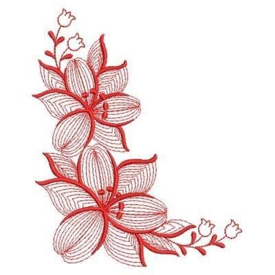 Leaves Corner Machine Embroidery Design Sizes Royal Present