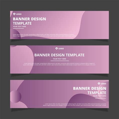 Set Of Modern Abstract Vector Banners Design Template Ready For Use In