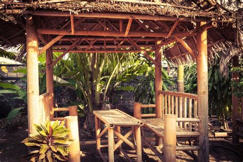 Bamboo Hut on Native Style of Thailand Stock Photo - Image of flora ...