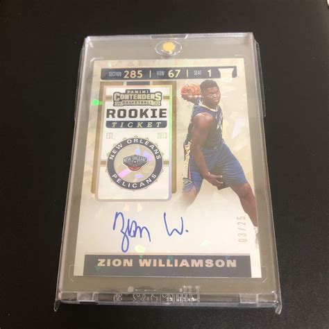 Letao Panini Contenders Basketball Cracked Ice Zion