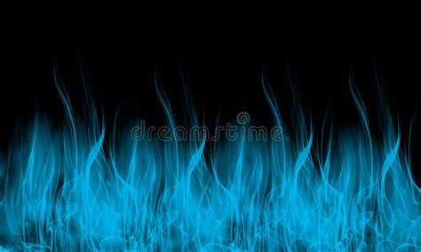 Blue Flames Black Background