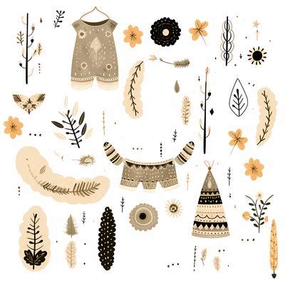 boho clipart stock  images  backgrounds