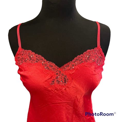Victoria S Secret Red Nightgown Lingerie Sexy Sz Medi Gem