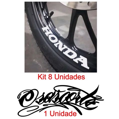 Adesivo Combo Roda Honda Kit Unidades Osascorte Unidade Moto