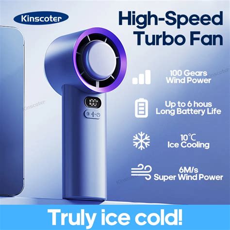 KINSCOTER Ventilador Port Til Turbo Handheld 100 Velocidades De Vento