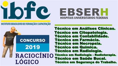 Solução da Prova de Raciocínio Lógico Concurso EBSERH 2019 Técnico