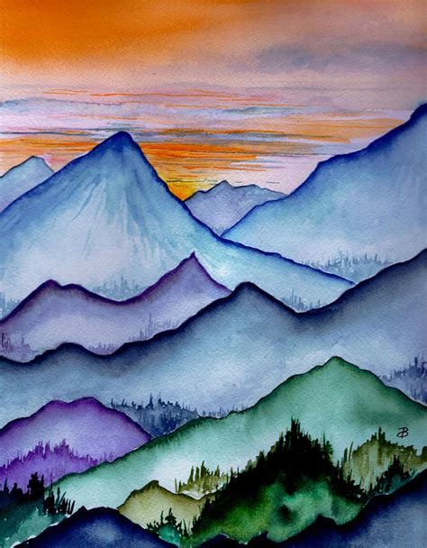 The Misty Mountains Painting - The Misty Mountains Fine Art Print ...