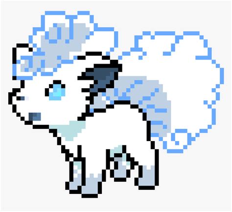 Alolan Vulpix Pixel Art , Png Download - Alolan Vulpix Pixel Art ...