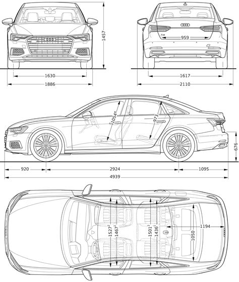 Car Blueprints For 3d Modeling Audi