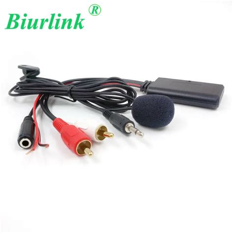Biurlink 3.5มิลลิเมตรอาร์ซีเอเสียงบลูทูธไมโครโฟน Aux อะแดปเตอร์สำหรับ ...
