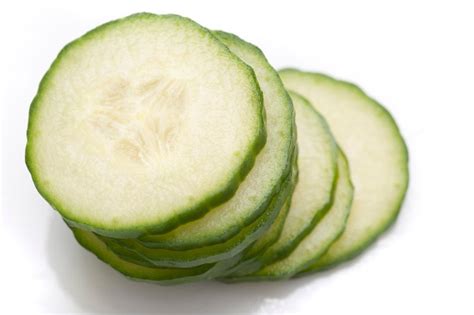 Stack of thin cucumber slices - Free Stock Image