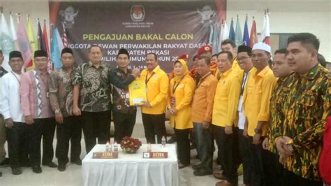 DPD Partai Golkar Kab Bekasi Daftarkan 55 Bacaleg Ke KPU