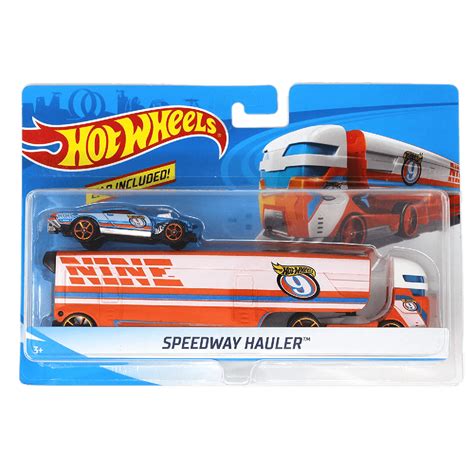 Mattel Hot Wheels Σούπερ Νταλίκα Speedway Hauler DKF82 BDW51 toysfirst gr