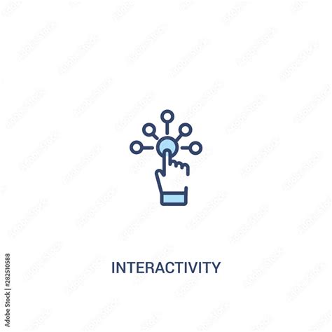 interactivity concept  colored icon simple  element illustration