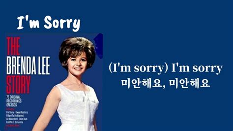 Brenda Lee 브렌다 리 Im Sorry 아이엠 쏘리 Youtube