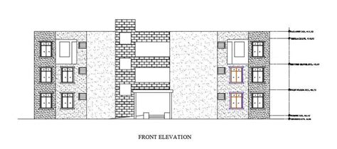 Hostel Building And Elevation Design DWG Cadbull Designinte