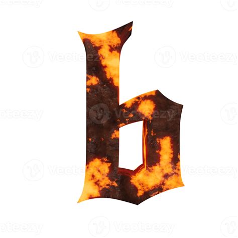 Lava Text Effect Letter B 3d Render 16317114 Png