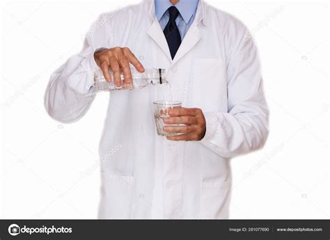 Close-up - the doctor drinks water — Stock Photo © Toberto #281077690