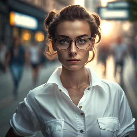 Premium Ai Image Generative Ai Portrait Woman Looking Camera Serene And Confident