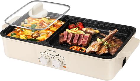 Amazon Vevor Electric Grill Hot Pot In Multifunctional Grill Pan Indoor Separate Dual
