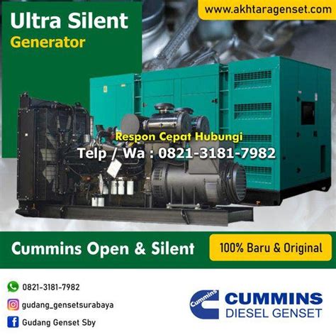 Jual Genset Super Silent Cummins Kva With Stamford Jual