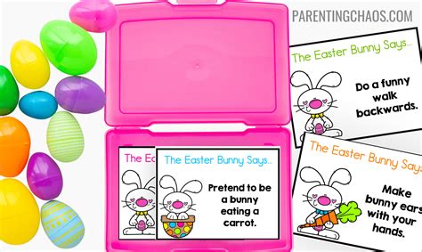 The Easter Bunny Says: Printable Game for Kids! ⋆ Parenting Chaos 