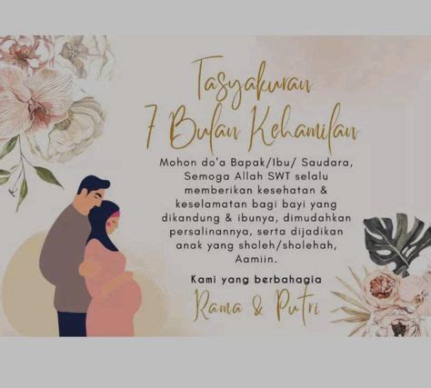 kartu ucapan  bulanan kehamilan