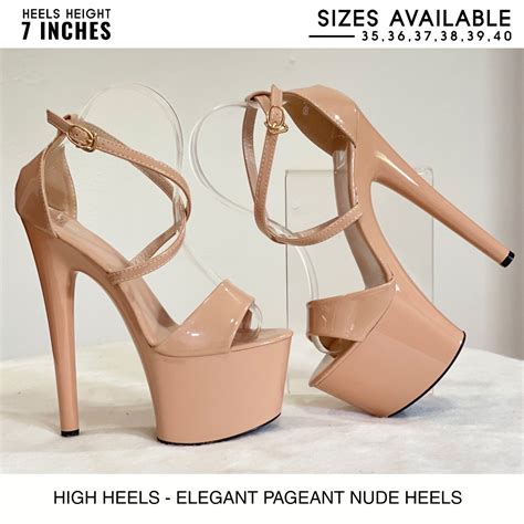HIGH HEELS ELEGANT PAGEANT HIGH HEELS NUDE COLOUR INCHES Shopee