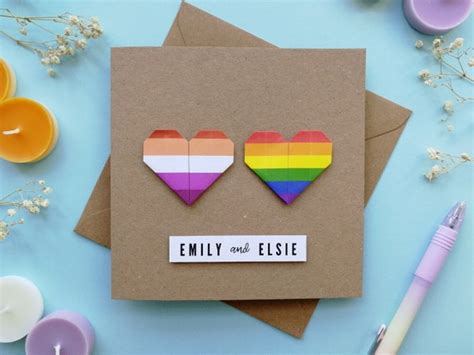 Personalised Lesbian Anniversary Card Gay Wedding Card LGBT Etsy