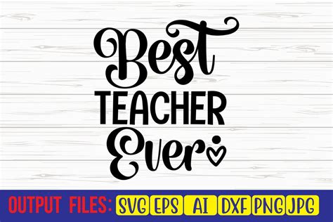 Best Teacher Ever SVG Cut File Graphic By Trendy SVG Gallery Creative