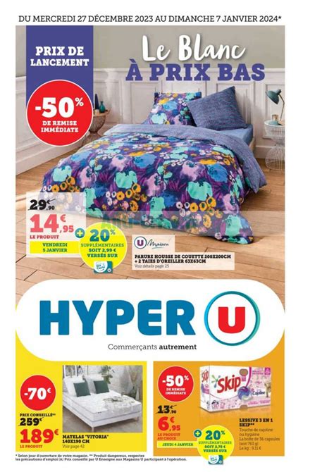 Catalogue Hyper U du 27 décembre au 7 janvier 2024 Promocataloguesfr