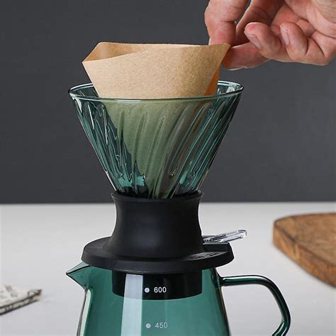 Ml Immersion Dripper Switch Glass V Pour Over Coffee Maker V Shape