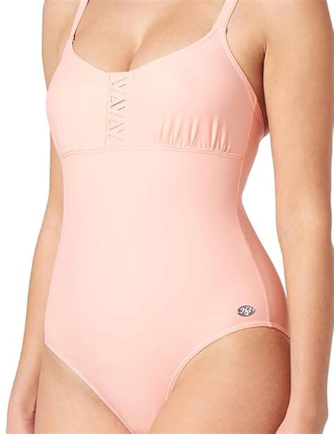 Maillot 1 pièce sculptant rose poudré du 36 au 52 Haute Pression