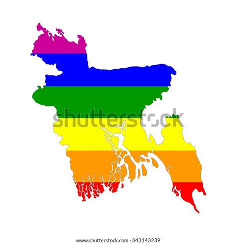 Bangladesh Country Gay Pride Flag Map Stock Illustration Shutterstock