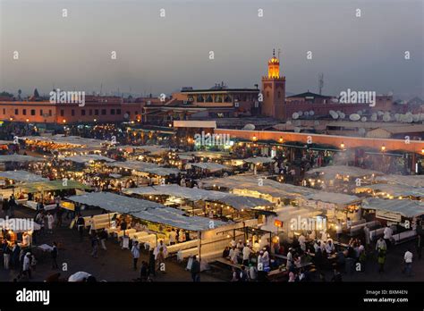 Djemaa el Fna at night Stock Photo - Alamy