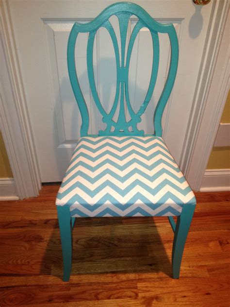 Diy Painted Chair And Recovered Seat Painted Chair Room Chairs