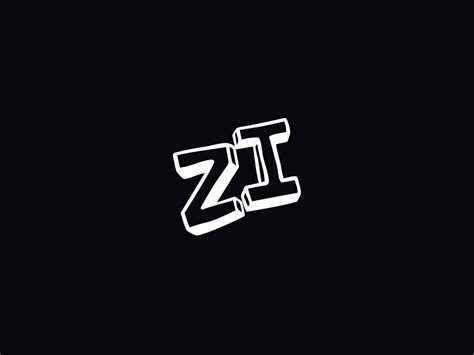 monogram zi logo icon initial zi logo letter design  vector