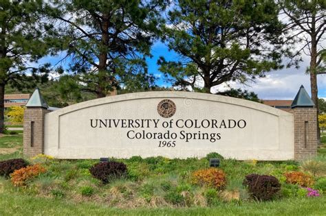 Entrance Sign On The Campus Of The University Of Colorado Uccs