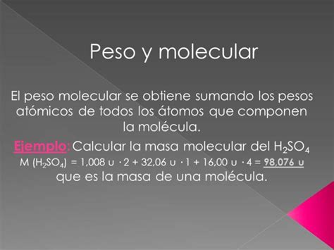 Definici N De Peso Molecular Qu Es Significado Y Concepto