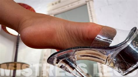 Goddess In Nude Tights And High Heels Teases You With Her Feet On A Chair Mp K Part