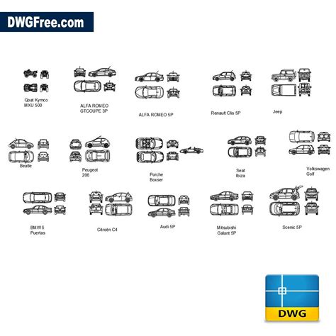 Cars Blocks Dwg Download Autocad Blocks Model Autocad