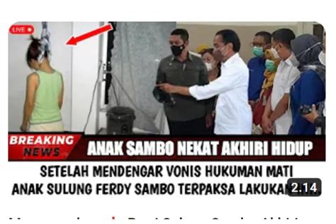 CEK FAKTA Putri Sulung Ferdy Sambo Akhiri Hidup Setelah Mendengar