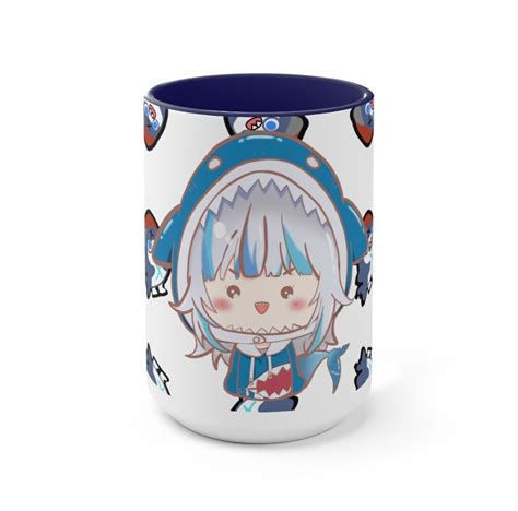 Taza Hololive ES Gawr Gura con color en el interior Etsy México