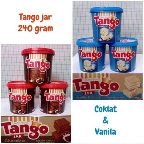 Jual Tango Wafer Coklat Vanila Jar 240g Shopee Indonesia