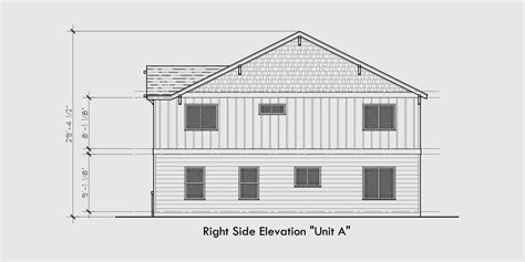 Unit Craftsman Townhome Plan Bedroom Bath With Garage