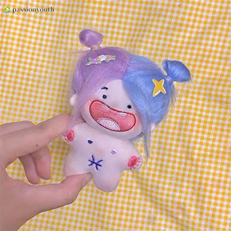 Cute Funny Toothless Cotton Doll cm Naked Doll With Hair Tied Doll With Hair搞笑缺牙巴棉花娃娃 厘米裸娃扎头发