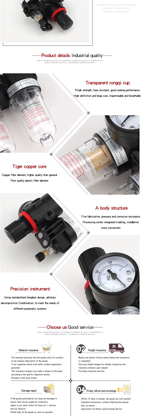 Blw Pneumatic Inch Bsp Air Filter Pressure Regulator Combo